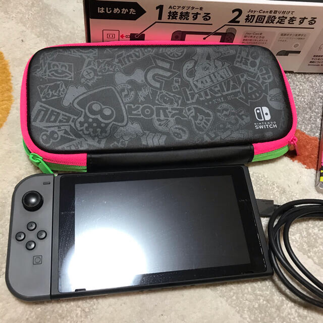 ニンテンドーSwitch本体 スプラトゥーンソフト 他ソフト Switchケース