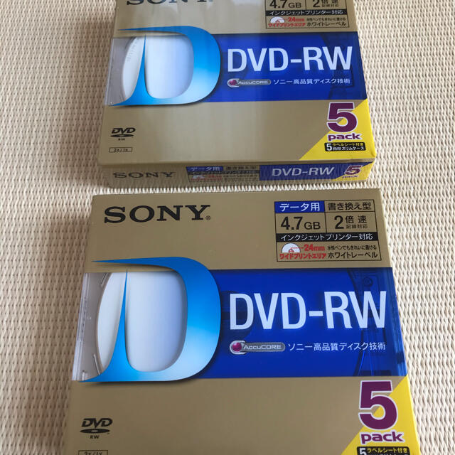 SONY(ソニー)の★ ソニー　5DMW47HPS　データ用2倍速対応DVD-RW　5枚パック★ スマホ/家電/カメラのPC/タブレット(その他)の商品写真