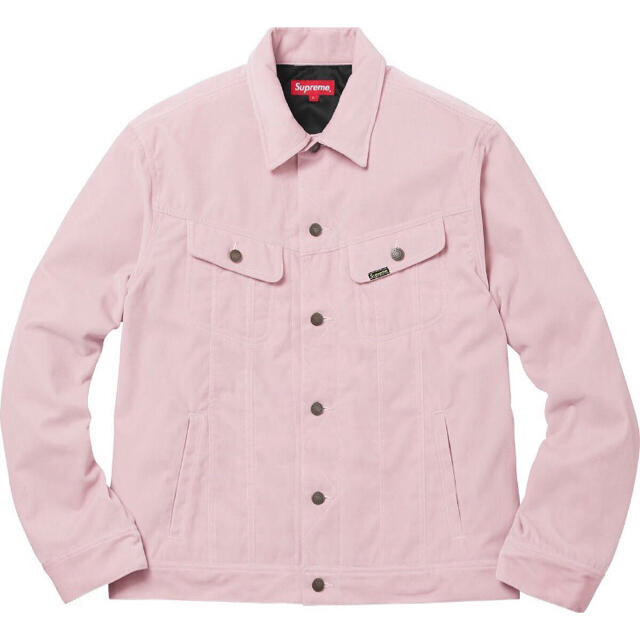 Supreme Velvet Trucker Jacket L pink 1