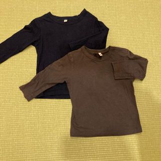 ムジルシリョウヒン(MUJI (無印良品))の無印良品　MUJI 長袖Tシャツ 2枚セット 80(Ｔシャツ)