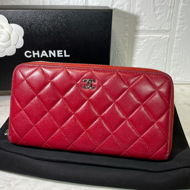 CHANEL シャネル マトラッセ 長財布 ワインレッド