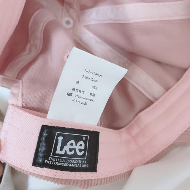 Lee(リー)のLee コーデュロイ　ピンク　キャップ レディースの帽子(キャップ)の商品写真