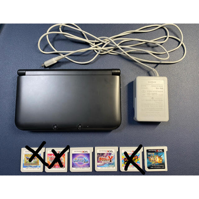 ブラック付属品【バラ売り可能】任天堂　3DS LL 本体＋ゲーム3本＋メモリカード(4GB)
