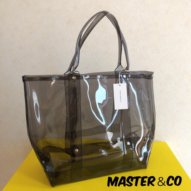 新品◆ 【MASTER&Co】PVCクリアーバッグ ラージ　黒