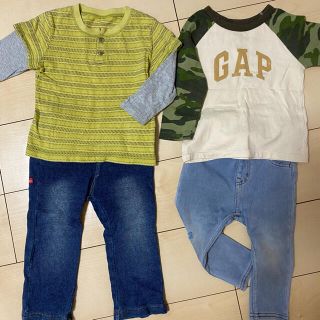 ベビーギャップ(babyGAP)の長袖　ロンT トップス　2枚組(シャツ/カットソー)