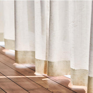 ベルメゾン(ベルメゾン)の綿麻入り　UVカット　ミラーレースカーテン　１００×１９８　ベルメゾン(レースカーテン)