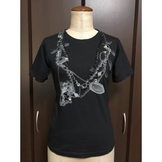 ビームス(BEAMS)のセレクトショップ購入「P・」ビジューカットソー Tシャツ/ブラック・S(Tシャツ(半袖/袖なし))