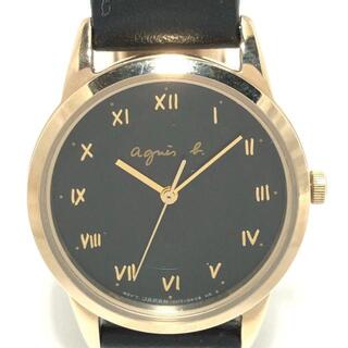 アニエスベー(agnes b.)のアニエスベー - V117-KNY0 レディース 黒(腕時計)