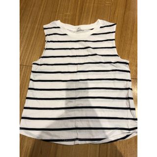 ザラ(ZARA)の【ZARA】ザラ　大特価　SALE  美品　ボーダー　カットソー  ノースリーブ(カットソー(半袖/袖なし))