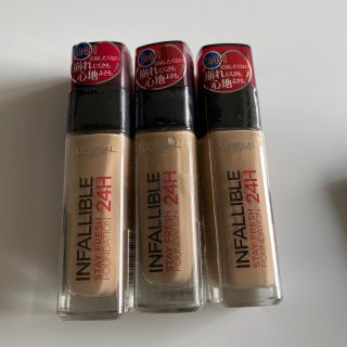 ロレアルパリ(L'Oreal Paris)のロレアルパリ　インファリブル　リキッドファンデーション3本セットまとめ売り(ファンデーション)