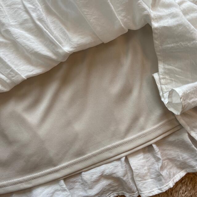 ホワイト　ロングスカート レディースのスカート(ロングスカート)の商品写真
