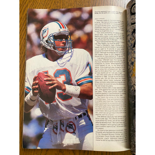 ★本場アメフトNFL★Pro Football★1987年シーズンガイドブック★ エンタメ/ホビーの雑誌(アート/エンタメ/ホビー)の商品写真