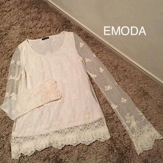 エモダ(EMODA)の▪️EMODA▪️美品  花柄レースtops S ✨(カットソー(長袖/七分))