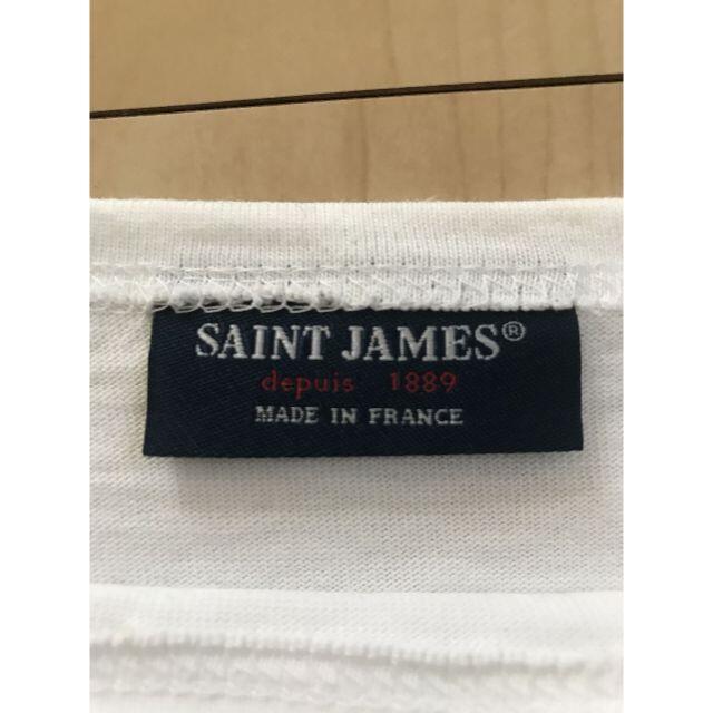 SAINT JAMES(セントジェームス)の【セントジェームス】ナヴァル（ホワイト／ブラック）長袖 レディースのトップス(Tシャツ(長袖/七分))の商品写真