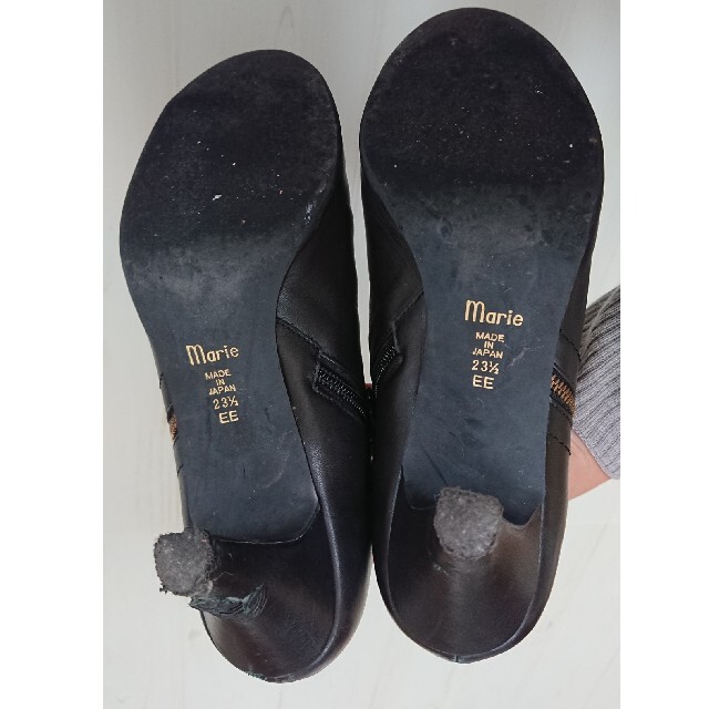 Marie femme(マリーファム)のmarie femme  日本製 ブラック ショートブーツ 23.5cm レディースの靴/シューズ(ブーツ)の商品写真