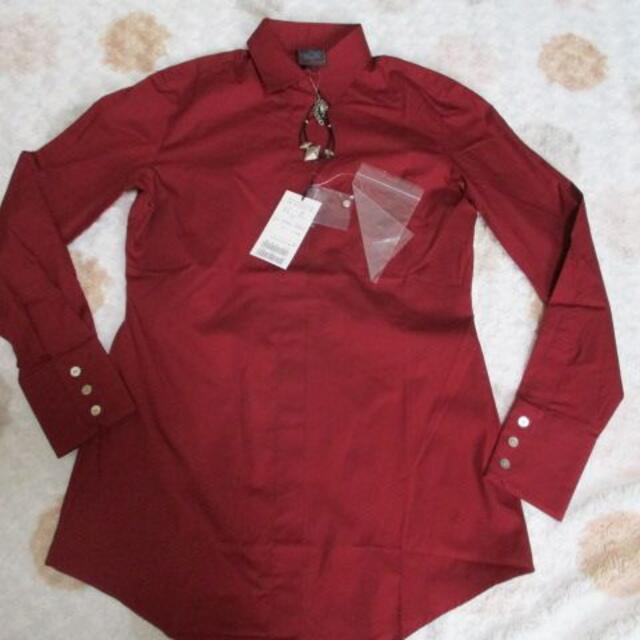 Jean-Paul GAULTIER - 新品☆タグ付き　ジャンポールゴルチェ　長袖　レディースシャツ　赤　４０　M