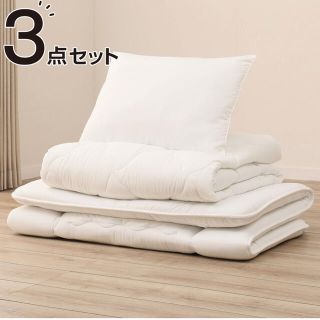 ニトリ(ニトリ)のEmika様専用　ニトリ　布団3点セットシングル　カバー付き(布団)