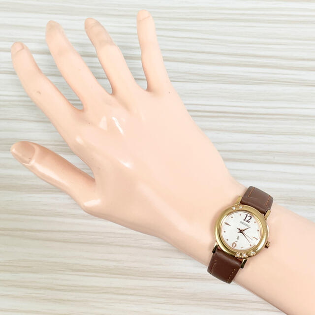SEIKO(セイコー)の55 SEIKO ルキア時計　レディース腕時計　ブラウン　人気　アンティーク レディースのファッション小物(腕時計)の商品写真