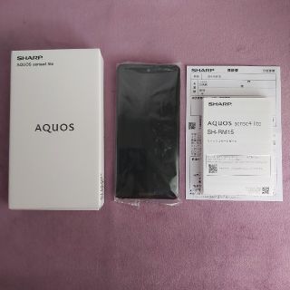 アクオス(AQUOS)の🌸新品未使用🌸 AQUOS sense4 lite ブラック SIMフリー(スマートフォン本体)