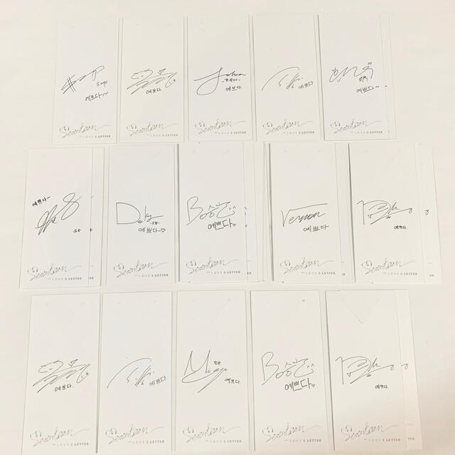 SEVENTEEN(セブンティーン)のSEVENTEEN LOVE&LETTER しおり バラ トレカ エンタメ/ホビーのタレントグッズ(アイドルグッズ)の商品写真