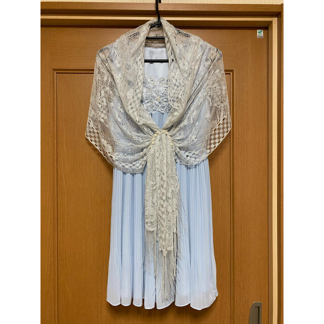 Rew de Rew(ルーデルー)のフォーマルワンピース&ショール　セット レディースのフォーマル/ドレス(ミディアムドレス)の商品写真