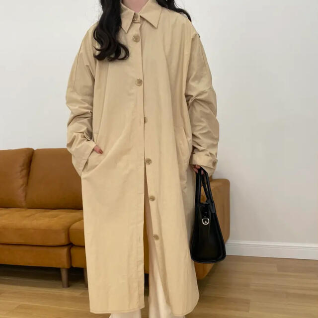 lawgy airy trench coat (beige)