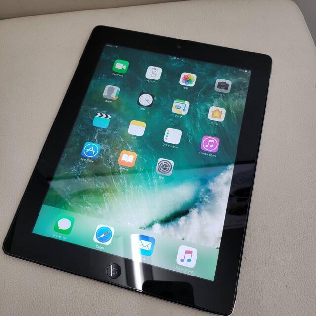 正規代理店 Apple - A1460 auブラック 32GB 【Ka306】iPad4 タブレット