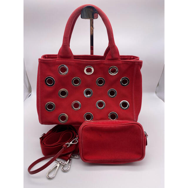 PRADA - プラダ PRADA カナパ ミニ 2WAY トート バッグ グロメット