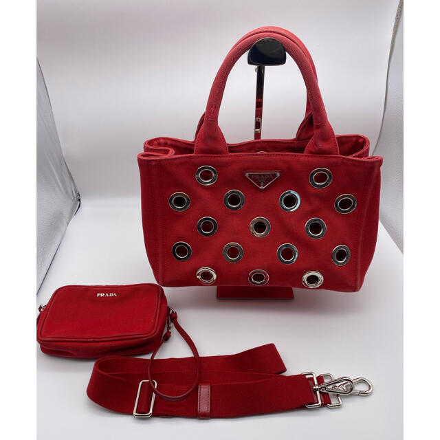 PRADA - プラダ PRADA カナパ ミニ 2WAY トート バッグ グロメット