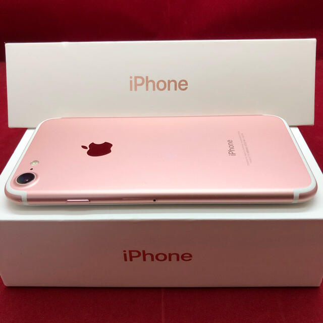 Apple(アップル)のSIMフリー iPhone7 128GB ローズゴールド 上美品 スマホ/家電/カメラのスマートフォン/携帯電話(スマートフォン本体)の商品写真