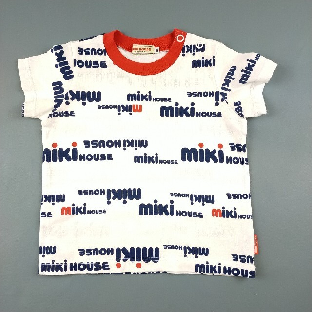 mikihouse(ミキハウス)のSALE【美品】ミキハウス プッチー マリン ショートオーバーオール Tシャツ キッズ/ベビー/マタニティのベビー服(~85cm)(カバーオール)の商品写真