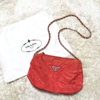 PRADA - PRADA チェーン ショルダー バッグ ゴールド キルティング の ...