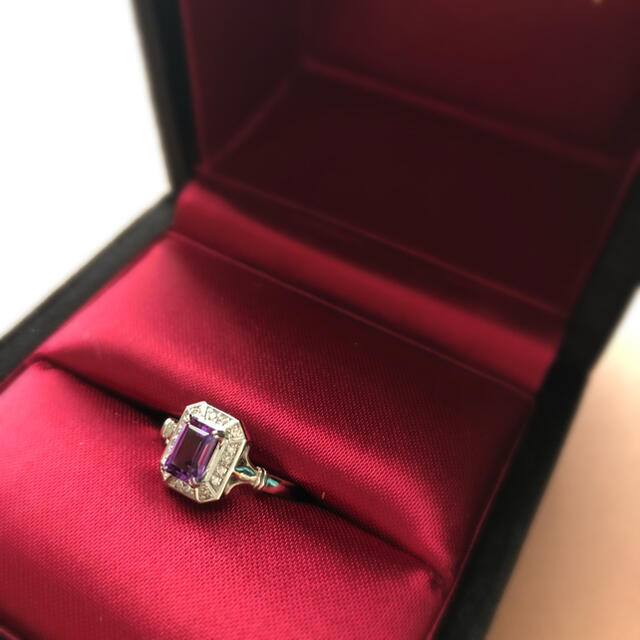 H.P.FRANCE(アッシュペーフランス)のmayuranoir❁マユラノアール アメシストリング/指輪/pt950婚約指輪 レディースのアクセサリー(リング(指輪))の商品写真