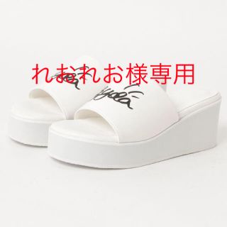 ジェイダ(GYDA)のGYDA Platform sandals  ホワイト　Ｌサイズ(サンダル)