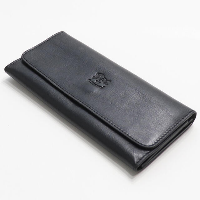IL BISONTE(イルビゾンテ)の新品 イルビゾンテ 三つ折り 財布 ブラック 黒 レザー 二つ折り 人気 大容量 レディースのファッション小物(財布)の商品写真