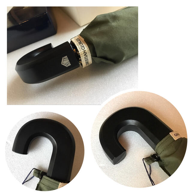 【新品】折りたたみ傘　2本セット　テフロン加工　折り畳み傘　黒　カーキ メンズのファッション小物(傘)の商品写真