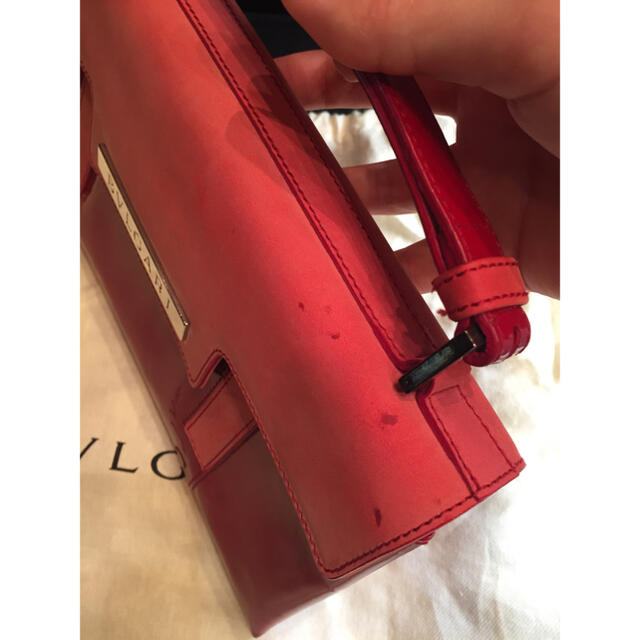 BVLGARI - 鑑定済み 正規品 ブルガリ エナメル バッグ 赤系の通販 by