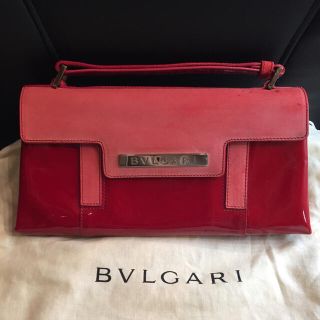 ブルガリ(BVLGARI)の鑑定済み 正規品  ブルガリ エナメル バッグ 赤系(クラッチバッグ)