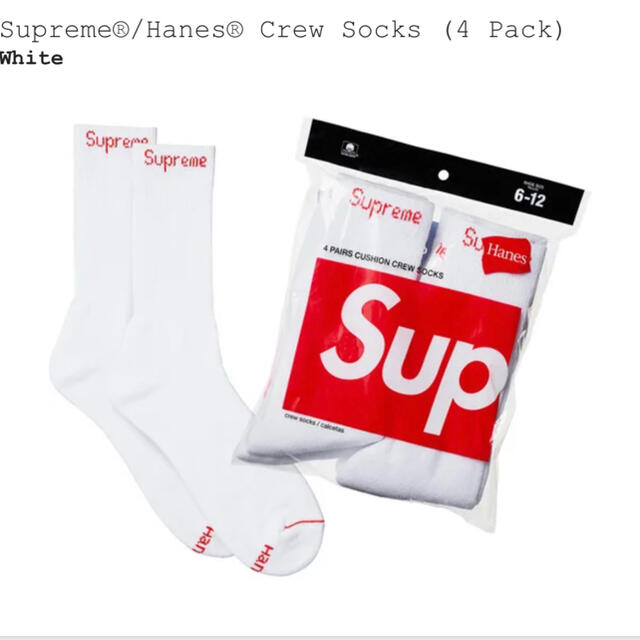 Supreme(シュプリーム)のsupreme hanes ソックス メンズの靴/シューズ(その他)の商品写真