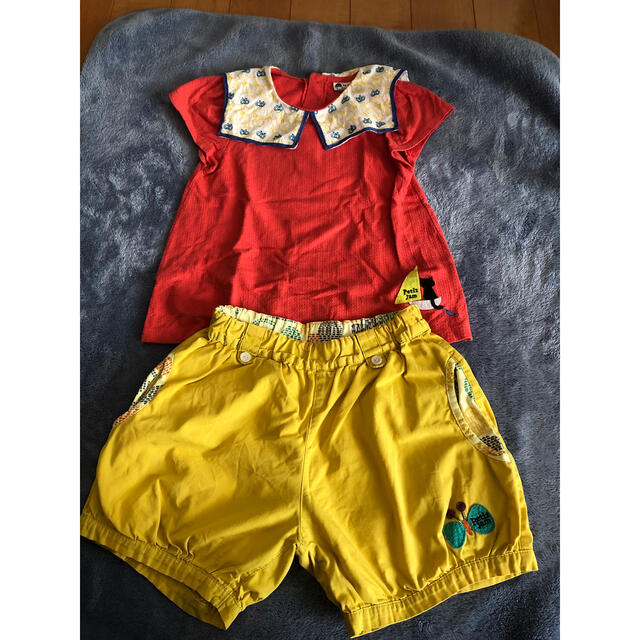 Petit jam(プチジャム)のnon様専用 プチジャム 130 カットソー ショートパンツ キッズ/ベビー/マタニティのキッズ服女の子用(90cm~)(Tシャツ/カットソー)の商品写真