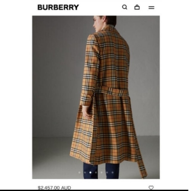 BURBERRY(バーバリー)の［極美品］BURBERRY バーバリー ガウンコート ウール素材 メンズのジャケット/アウター(その他)の商品写真