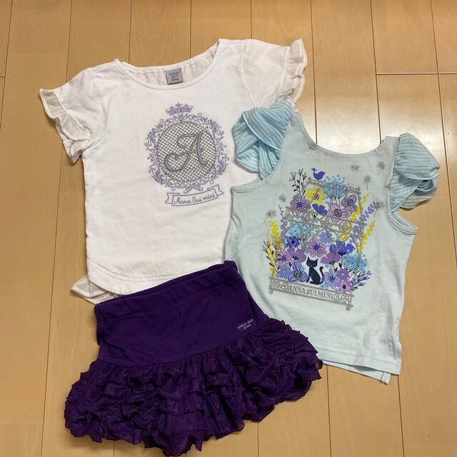 ANNA SUI mini(アナスイミニ)のANNA SUImini 100.110【美品】♡3点セット♡ キッズ/ベビー/マタニティのキッズ服女の子用(90cm~)(Tシャツ/カットソー)の商品写真