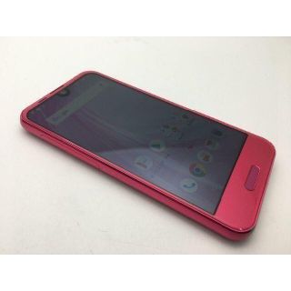 シャープ(SHARP)のSIMフリー美品au AQUOS R compact SHV41ピンク335(スマートフォン本体)