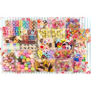 【サービス品】デコパーツ☆大量まとめ売り∩^ω^∩1000個(各種パーツ)