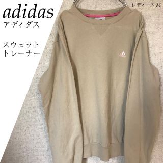 アディダス(adidas)のレディース　adidas アディダス ロゴ刺繍 スウェット トレーナー  M(トレーナー/スウェット)