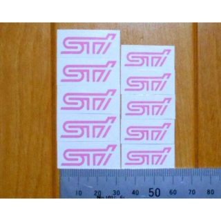 STI ピンク 大小 各5枚(車外アクセサリ)