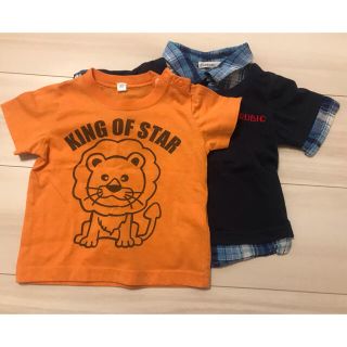 ニシマツヤ(西松屋)の80サイズ 子供服 キッズ 幼児 男の子 女の子 半袖Tシャツ ベビー服 セット(Ｔシャツ)