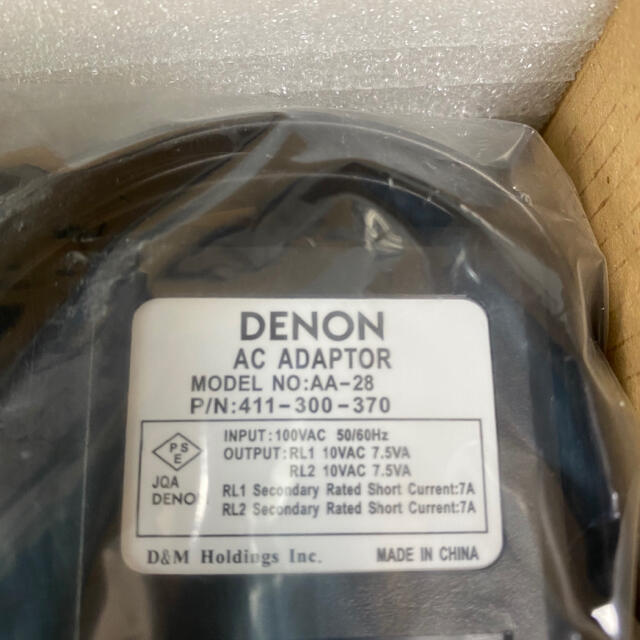 DENON(デノン)の【未使用】DENON デノン ACアダプター AA-28 DJミキサー用 楽器のDJ機器(DJミキサー)の商品写真