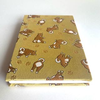 【2冊専用】金襴織物御朱印帳　B6 大判サイズ　柴犬#1　雲ピンク紫　桐生織物(その他)