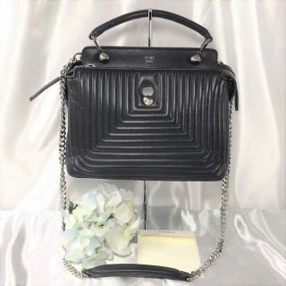 フェンディ(FENDI)のフェンディ　ドットコム　クリック　黒　2way　美品★(ハンドバッグ)